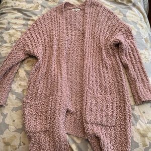 Pink comfy sweater jacket